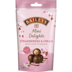 Baileys Mini Delights Strawberry and Cream eper krémmel töltött csokoládé golyók 102g