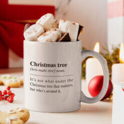 Christmas tree noun fehér bögre
