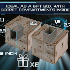 ESCWELT - 3D Logikai doboz rejtett tárolóval - Space Box