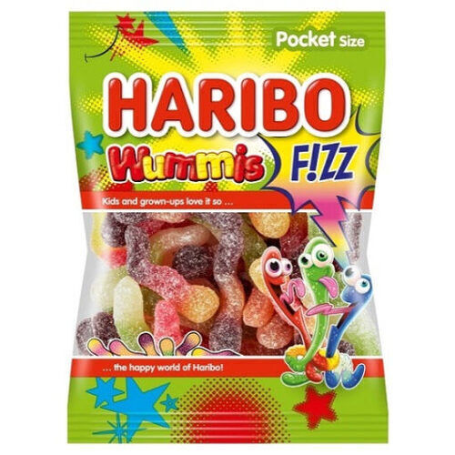 Haribo Wummis Fizz savanyú gyümölcs ízű gumicukor 100g