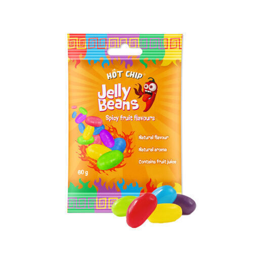 Hot Chip Jelly Beans csípős gyümölcs ízű drazsé cukorkák 60g