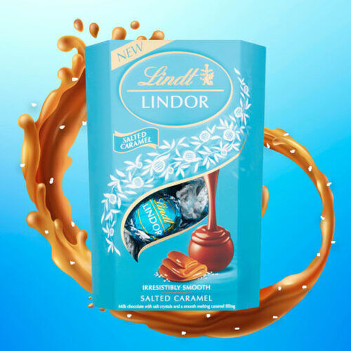 Lindt Lindor Salted Caramel sós karamell ízű bonbon 200g