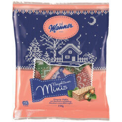 Manner Neopolitaner Minis karácsonyi mogyorós mini ostya 150g