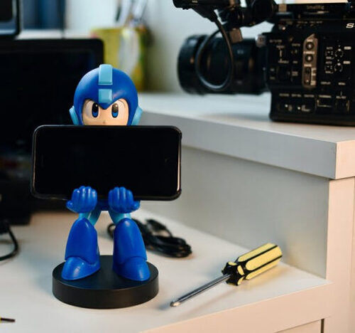 Mega Man telefon és konzol kontroller tartó figura töltéshez