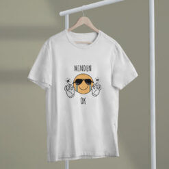 Minden OK smiley fehér női póló