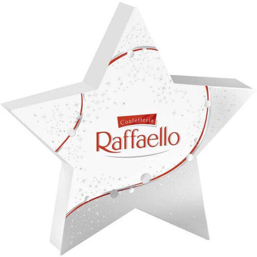 Raffaello csokoládé csillag formájú dobozban 140g