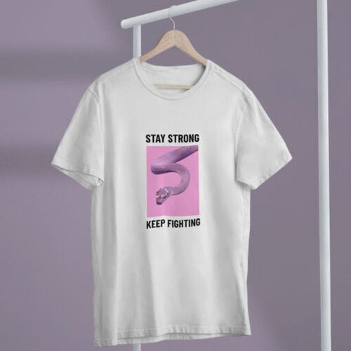 Stay Strong fehér női póló