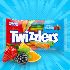 Twizzlers Twist Rainbow szivárvány vegyes csavart gumicukor 351g