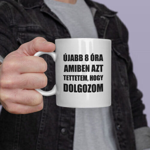 Újabb 8 óra fehér bögre
