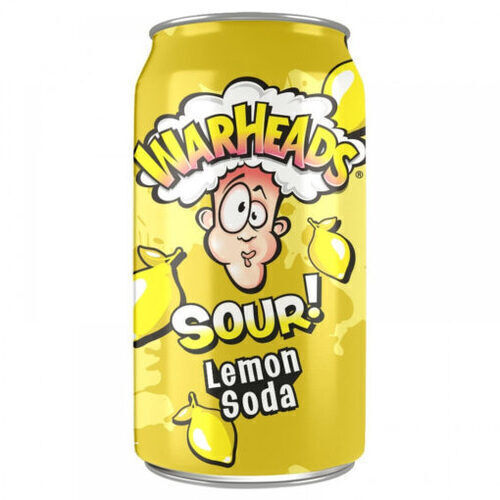 Warheads Sour Lemon Soda citrom ízű savanyú üdítőital 355ml