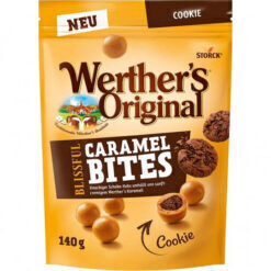 Werthers Original Caramel Bites karamellás csokis kekszes falatkák 140g