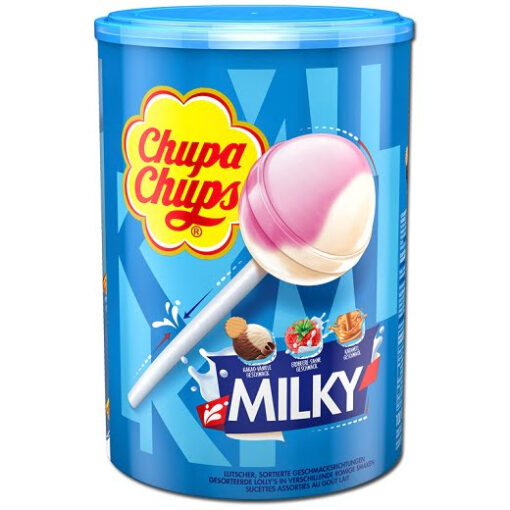 Chupa Chups Milky nyalóka válogatás 100 db 1200g