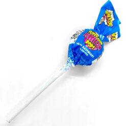Warheads kék málna ízű nyalóka rágóval csomagban 100 db