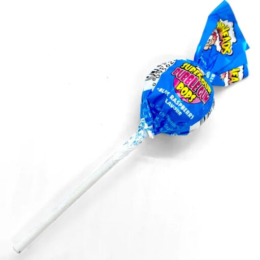 Warheads kék málna ízű nyalóka rágóval csomagban 100 db