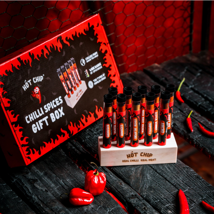 Hot Chip 10 db chili fűszer ajándékcsomag