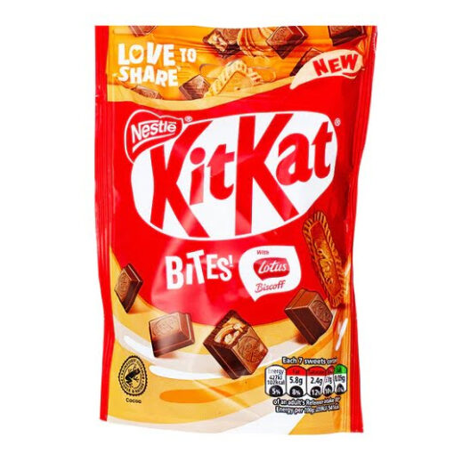 Kit Kat Bites Lotus kekszes csoki falatkák 90g