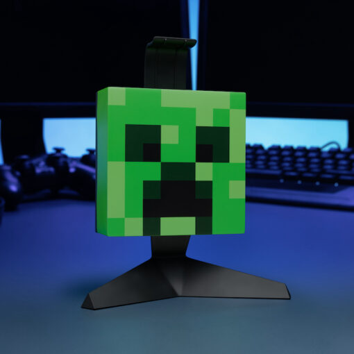 Minecraft Creeper fejhallgató tartó világítás