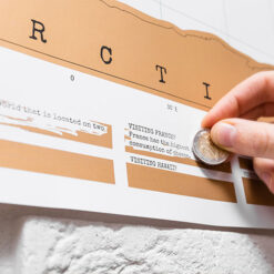 Scratch Map - kaparós térkép világutazóknak közepes változatban