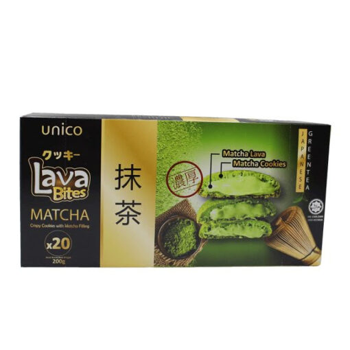 Unico Lava Bites Matcha krémmel töltött keksz 200g