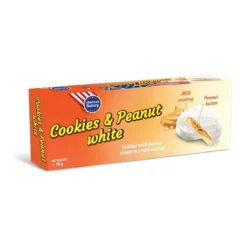 AB Cookies and Peanut White mogyorókrémes fehércsokis keksz 96g