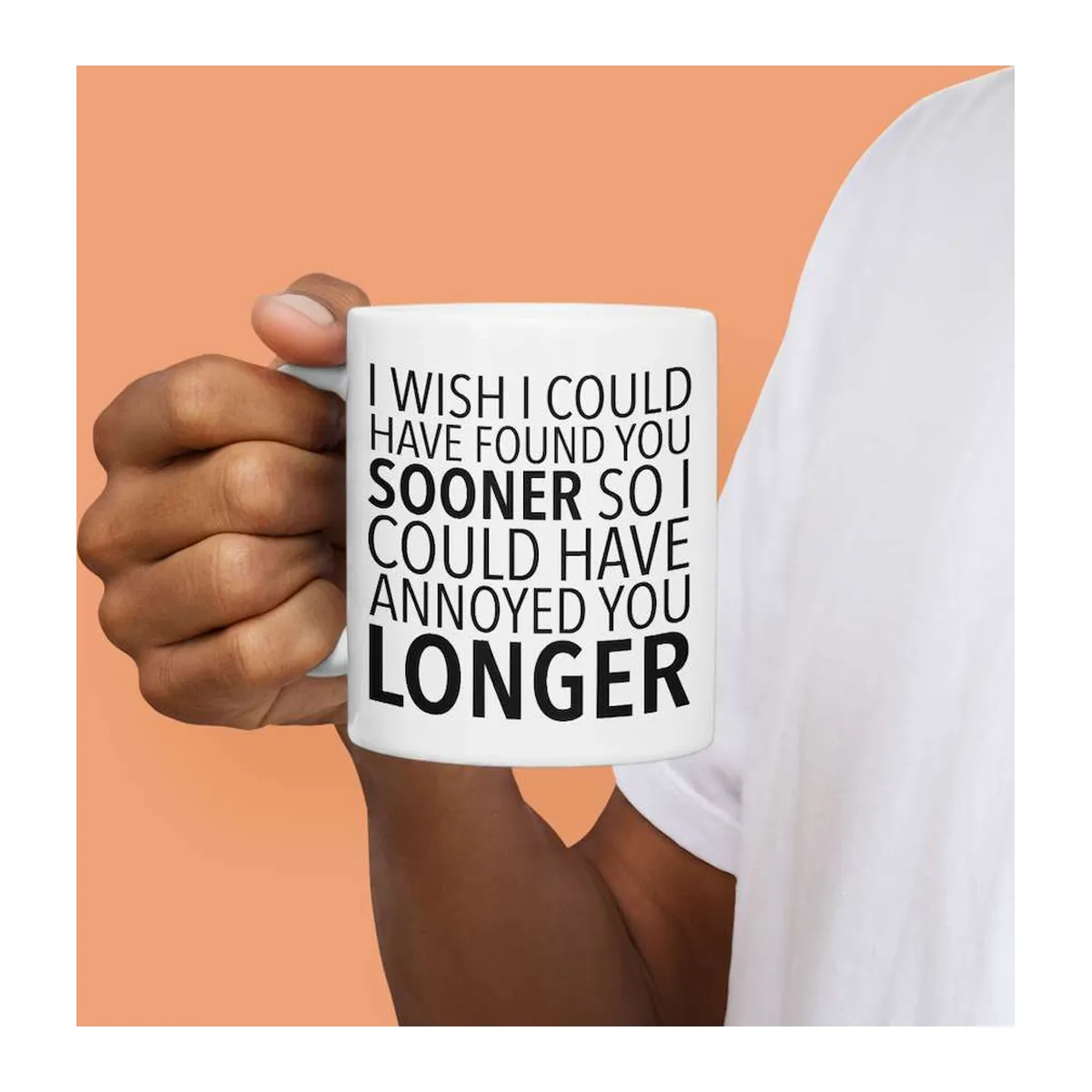 Annoyed You Longer fehér bögre – 3. kép