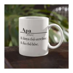Apa-főnév fehér bögre – 2. kép