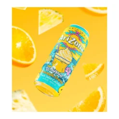 AriZona Whipped Pineapple Orange Fruit Juice Cocktail szénsavmentes üdítő cukorral és édesítőszerrel 650ml – 2. kép