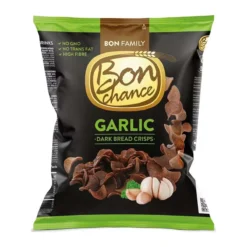 Bon Chance BreadCrisps Dark Bread Garlic fokhagymás fekete kenyérchips 120g