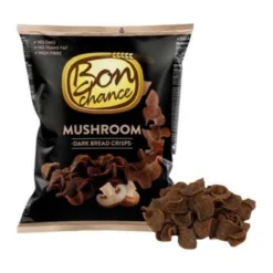 Bon Chance BreadCrisps Dark Bread with Mushrooms gombás fekete kenyérchips 120g – 2. kép