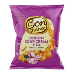 Bon Chance BreadCrisps Onion and Sour Cream hagymás-tejfölös kenyérchips 60g – 2. kép