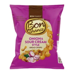 Bon Chance BreadCrisps Onion and Sour Cream hagymás-tejfölös kenyérchips 60g