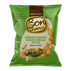 Bon Chance BreadCrisps Spring Onion and Sour Cream újhagymás-tejfölös kenyérchips 60g – 2. kép