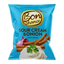 Bon Chance Fried Bread Sour Cream and Onion hagymás-tejfölös kenyérchips 150g