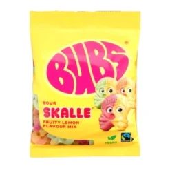 BUBS Sour Skalle Fruity Lemon Mix koponya alakú savanyú cukor 90g