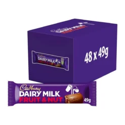 Cadbury Dairy Milk Fruit and Nut gyümölcsös és mandulás csokoládé szelet 49g – 2. kép