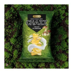 Chazz Chips Creamy Mushrooms krémes gomba ízű burgonyachips 90g