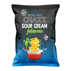 Chazz Sour Cream & Jalapeno tejföl-jalapeno ízű burgonyachips 130g – 2. kép