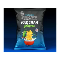 Chazz Sour Cream & Jalapeno tejföl-jalapeno ízű burgonyachips 130g
