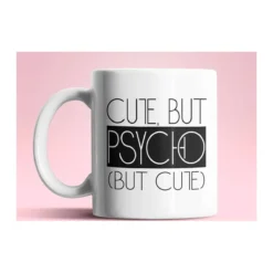 Cute but Psycho fehér bögre
