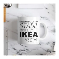 Érzelmileg stabil fehér bögre - Magyar felirattal