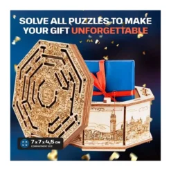 ESCWELT - 3D Logikai doboz rejtett tárolóval - Secret Maze Box