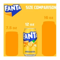 Fanta Pineapple USA Ananász ízű szénsavas üdítőital 355ml – 2. kép