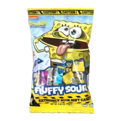 Fluffy Sour - Extrém savanyú puha cukorka 70g - Spongya Bob