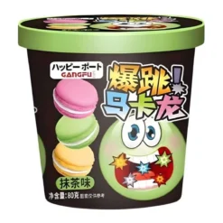 Gangfu Matcha Popping Candy matcha ízű macaron robbanócukorral 80g – 2. kép