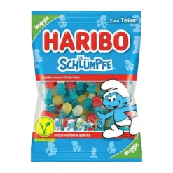 Haribo Schlümpfe Hupikék Törpikék formájú gumicukor 175g – 2. kép