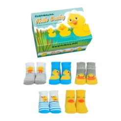 Hello Ducky - kacsa mintás 5 pár újszülött baba zokni szett