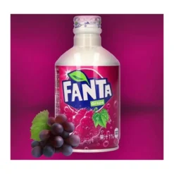 Japán Fanta Grape szőlő ízű üdítőital fém palackban 300ml – 2. kép