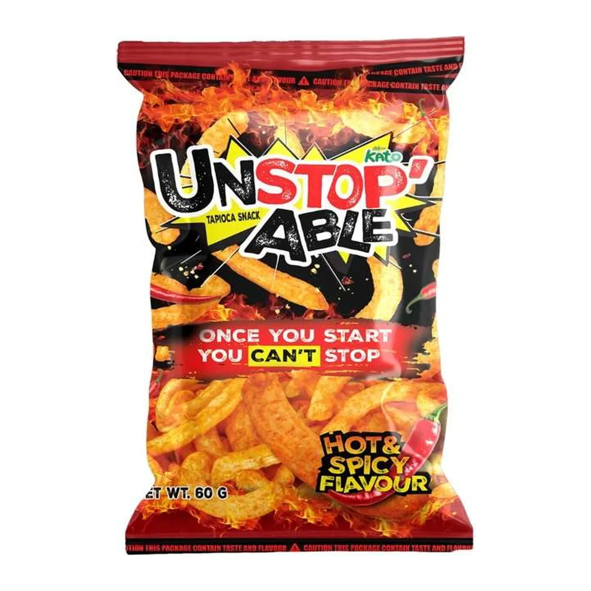 Kato Unstopable Spicy Tapioca csípős tápióka chips 60g