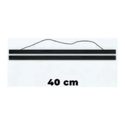 Mágneses fekete színű fa posztersín 40 cm