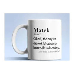 Matek-főnév fehér bögre